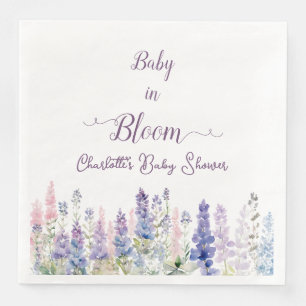 Baby In Bloom Kleurrijke Lupine Bloemen Baby Showe Servet