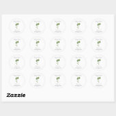 Baby in Bloom L Basil Seeds Baby shower Ronde Sticker (Vel)