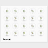 Baby in Bloom l Daisy Seeds Baby shower Ronde Sticker (Vel)