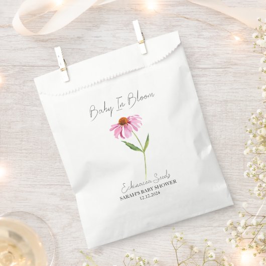 Baby in Bloom l Echinacea Seeds Baby shower Bedankzakje (Geknipt)