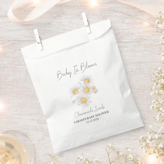 Baby in Bloom l Kamille Seeds Baby shower Bedankzakje (Geknipt)