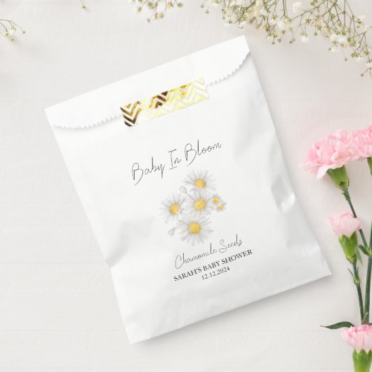 Baby in Bloom l Kamille Seeds Baby shower Bedankzakje (Gezegeld)