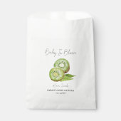 Baby in Bloom l Kiwi Seeds Baby shower Bedankzakje (Voorkant)