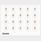 Baby in Bloom l Marigold Seeds Baby shower Ronde Sticker (Vel)