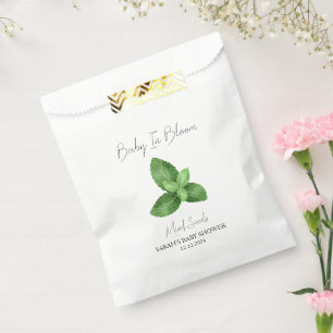 Baby in Bloom L Mint Seeds Baby shower Bedankzakje
