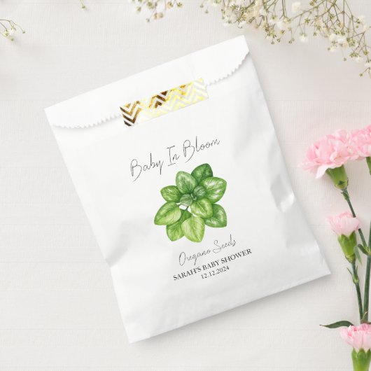 Baby in Bloom l Oregano Seeds Baby shower Bedankzakje (Gezegeld)