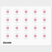 Baby in Bloom l Peony Seeds Baby shower Ronde Sticker (Vel)
