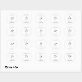 Baby in Bloom L Sage Seeds Baby shower Ronde Sticker (Vel)