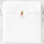 Baby in Bloom L Strawberry Seeds Baby shower Ronde Sticker (Tas)
