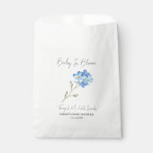 Baby in Bloom L Vergeet mij niet zaden Baby shower Bedankzakje (Voorkant)