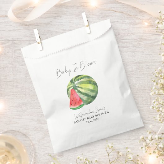 Baby in Bloom l Watermelon Seeds Baby shower Bedankzakje (Geknipt)