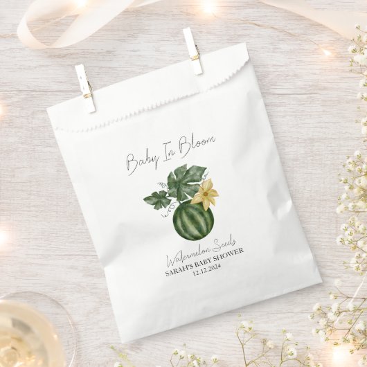 Baby in Bloom l Watermelon Seeds Baby shower Bedankzakje (Geknipt)