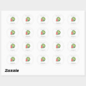 Baby in Bloom l Watermelon Seeds Baby shower Ronde Sticker (Vel)