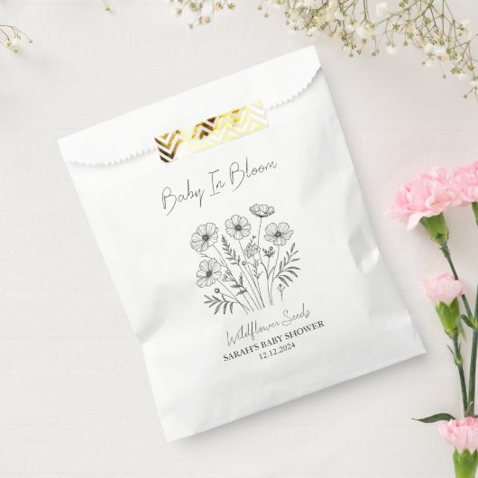 Baby in Bloom l Wildflower Seeds Baby shower Bedankzakje (Gezegeld)