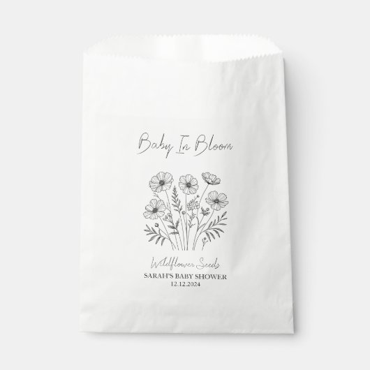 Baby in Bloom l Wildflower Seeds Baby shower Bedankzakje (Voorkant)