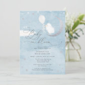 Baby in Bloom Lamb Boy Baby shower Invitation Kaart (Staand voorkant)