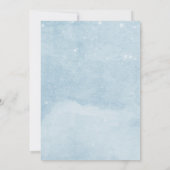 Baby in Bloom Lamb Boy Baby shower Invitation Kaart (Achterkant)