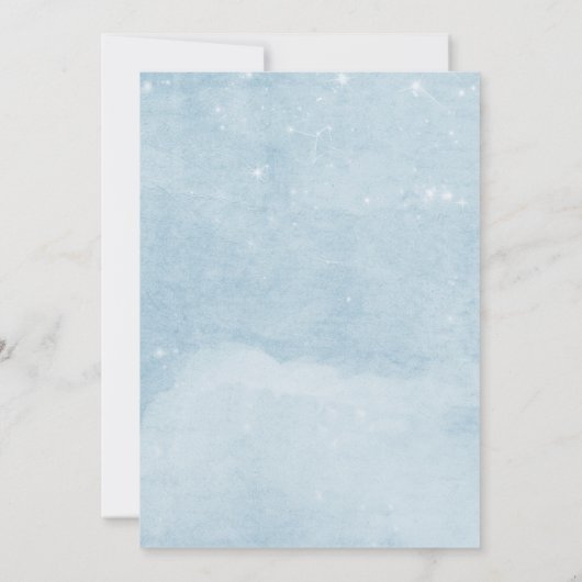 Baby in Bloom Lamb Boy Baby shower Invitation Kaart (Achterkant)