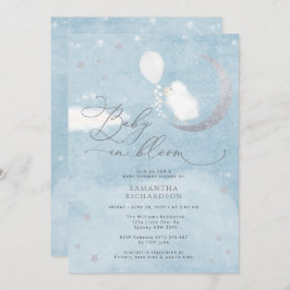 Baby in Bloom Lamb Boy Baby shower Invitation Kaart