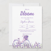 Baby in Bloom Lavender Bicycle Baby shower Kaart (Voorkant)