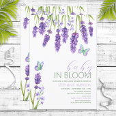 Baby in Bloom Lavender Wildflower Baby shower Kaart