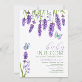 Baby in Bloom Lavender Wildflower Baby shower Kaart (Voorkant)