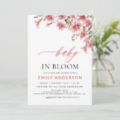 Baby in Bloom Lelies All in One Bloemen Baby Showe Kaart (Staand voorkant)