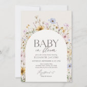 Baby in Bloom Lente Wilde Bloem Baby Shower Kaart (Voorkant)