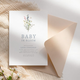 Baby in Bloom Lente Wilde Bloem Bloemige Baby Show Kaart