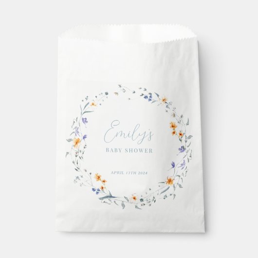 Baby in Bloom Lente Zomer Bloemen Baby shower Bedankzakje (Voorkant)