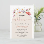 Baby in Bloom Lente Zomer Bloemen Baby shower Kaart (Staand voorkant)