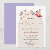 Baby in Bloom Lente Zomer Bloemen Baby shower Kaart (Voorkant / Achterkant)