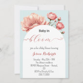 Baby in Bloom Lente Zomer Bloemen Baby shower Kaart (Voorkant)