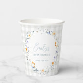 Baby in Bloom Lente Zomer Bloemen Baby shower Papieren Bekers (Achterkant)