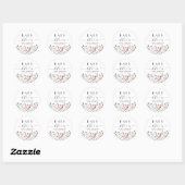 Baby in Bloom Lente Zomer Bloemen Baby shower Ronde Sticker (Vel)
