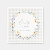Baby in Bloom Lente Zomer Bloemen Baby shower Servet (Voorkant)