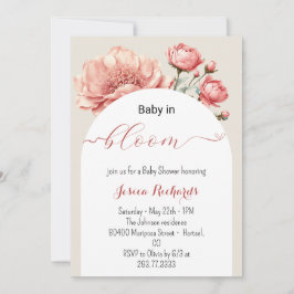 Baby in Bloom Lente Zomer Bloemige Baby shower Kaart