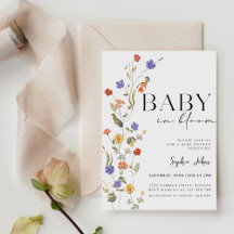 Baby In Bloom Lente Zomer Wildflower Baby shower