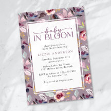 Baby in Bloom Lila Bloemen Baby shower