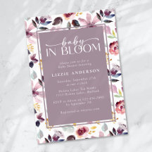 Baby in Bloom Lila Bloemen Baby shower