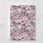 Baby in Bloom Lila Bloemen Baby shower Kaart (Achterkant)