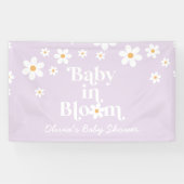 Baby in Bloom Lila Daisy boho douche Banner (Horizontaal)