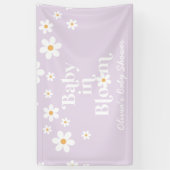 Baby in Bloom Lilac Daisy boho shower spandoek (Verticaal)