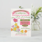 Baby in Bloom Little Flower Baby shower Kaart (Staand voorkant)