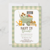 Baby in Bloom Lokaal Gegroeide Markt Baby shower Kaart (Voorkant)