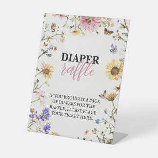 Baby in Bloom Luier Raffle 8x10 Tafel Top Reclamebord Met Voetstuk