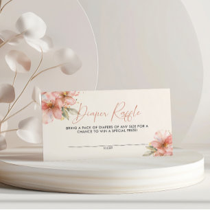 Baby in Bloom Luier Raffle Baby shower Bloemen Informatiekaartje