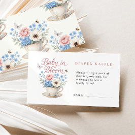 Baby in Bloom Luier Raffle Baby shower Informatiekaartje