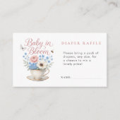 Baby in Bloom Luier Raffle Baby shower Informatiekaartje (Voorkant)