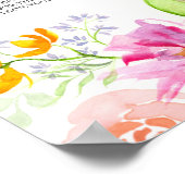 Baby in Bloom Luier Raffle Baby shower teken Poster (Hoek)
